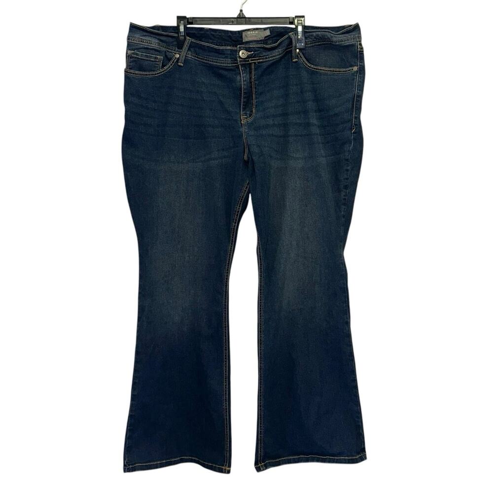 Torrid Luxe Slim Boot Jeans 24R Dark Wash Plus Size High‎ Rise Stretch Denim
